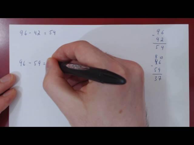 Subtracting Integers by Hand