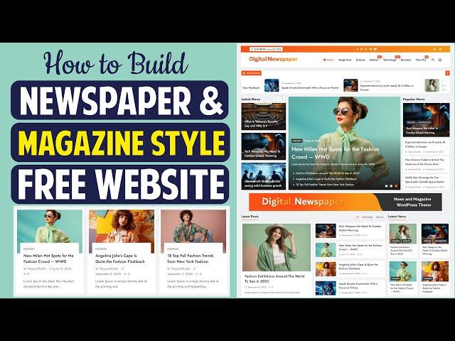 How to Make a FREE Newspaper & Magazine Blog Website with WordPress - Google AdSense Integrated