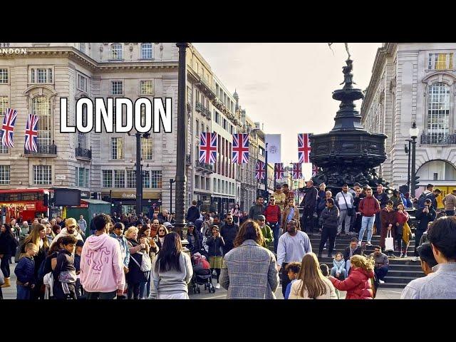 Central London Walk | Trafalgar Square to Piccadilly Circus | London Walking tour 4K