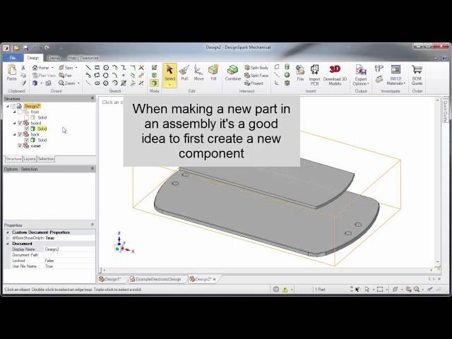 DesignSpark Mechanical - How to - Creating components