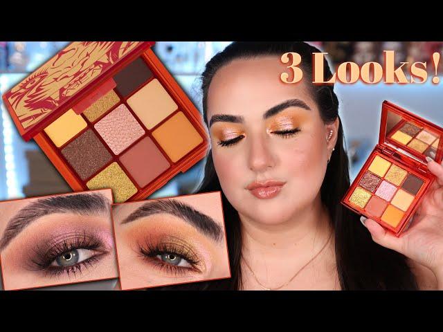 HUDA BEAUTY LUNAR NEW YEAR WILD TIGER OBSESSIONS PALETTE 3 LOOKS & REVIEW!