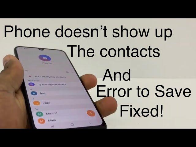 How to get back contacts disappeared - phones doesn’t save the contacts