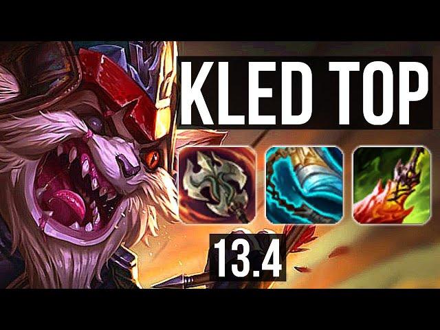 KLED vs KENNEN (TOP) | Rank 1 Kled, 9/1/3, 6 solo kills, Legendary | KR Challenger | 13.4