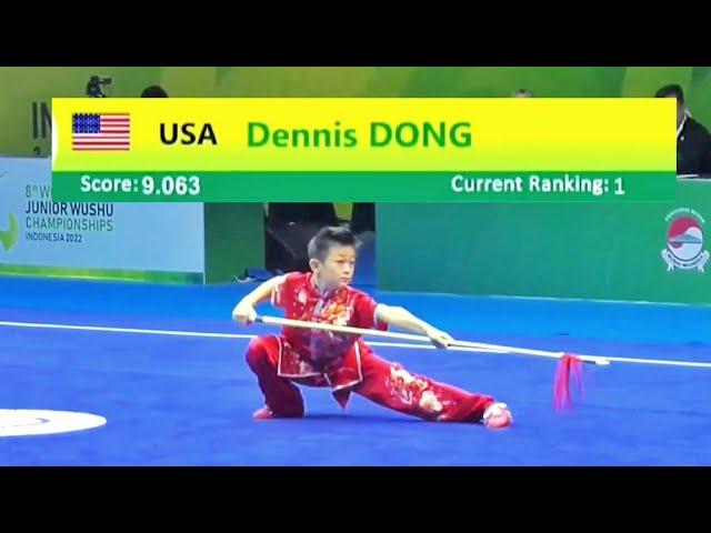 Dennis Dong  9.06 scoreQiangshu (Group C) Boys, 8th World Junior Wushu Championship Indonesia