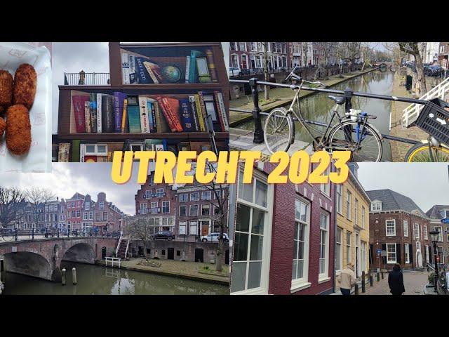 Utrecht 2023 Niederlande - Urlaub in Holland - Sehenswürdigkeiten Dom Grachten Essen Boekenkast