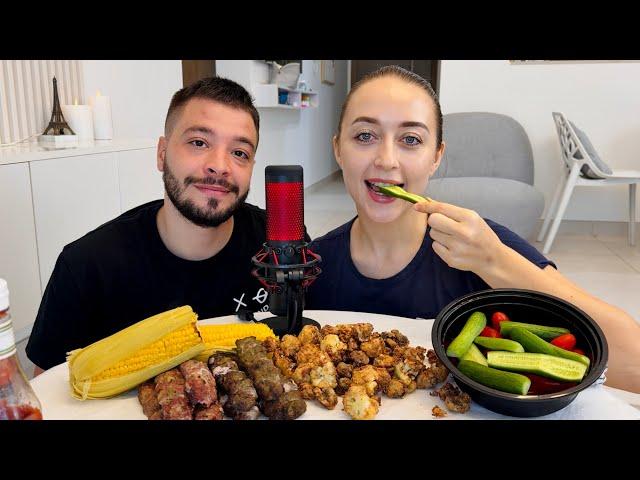 MUKBANG | Как мы познакомились и наша помолвка + Кебаб с ободами в панировке 