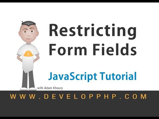 Restrict Text Input Characters HTML JavaScript Tutorial