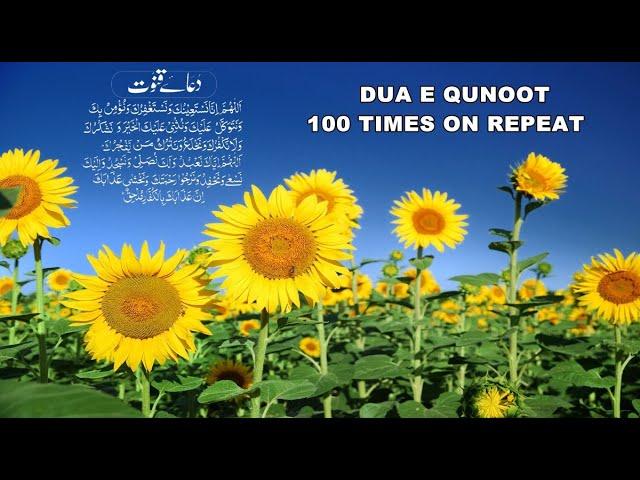 Dua e Qunoot 100 Times Repeated I Dua-e-Qunoot | دعائے قنوت | Dua Recited During Witr Prayer