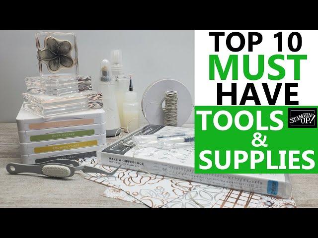 TOP 10 MUST-HAVE STAMPING TOOLS & SUPPLIES 2020 | Favorite Cardmaking Supplies 2020 | Stampin Up