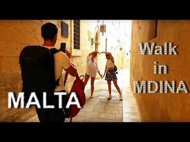 [4K] Mdina Long Walk ... Malta Walks