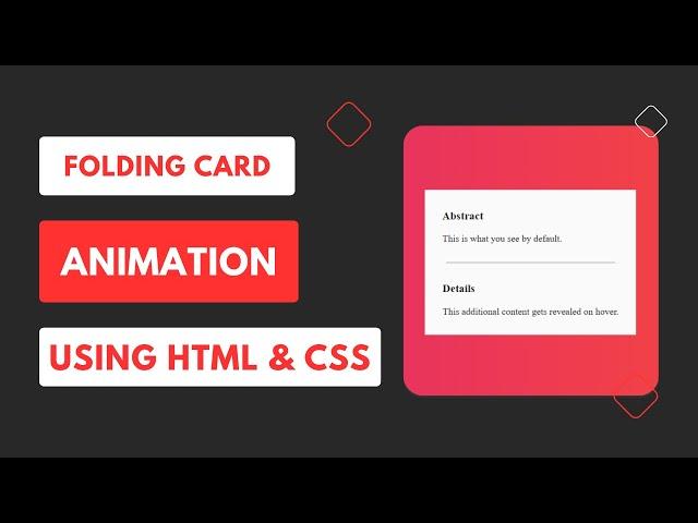 Info Card Animation | HTML CSS