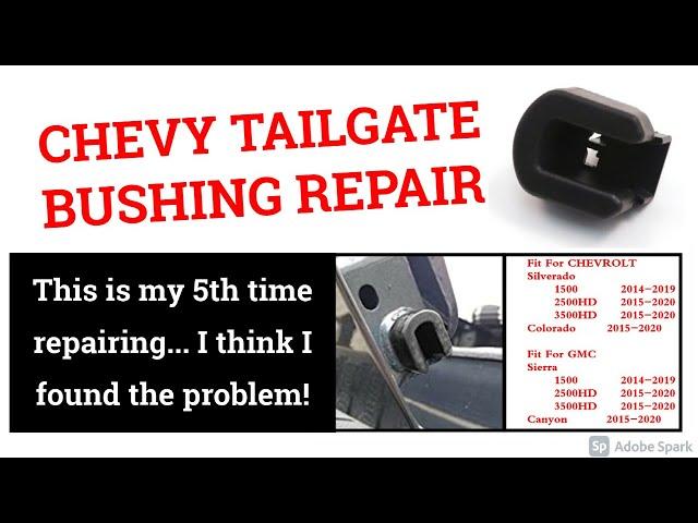 Chevy Tailgate Bushing Repair For Lift Assist. GM Design Flaw! 2020 2019 2018 2017 2016 2015 2014 GM