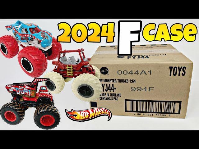 *NEW* 2024 "F Case" Hot Wheels Monster Trucks Toy/Diecast Unboxing! Mix 6!
