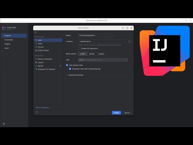 How to create configure and run first java project with Intellij IDEA 2024