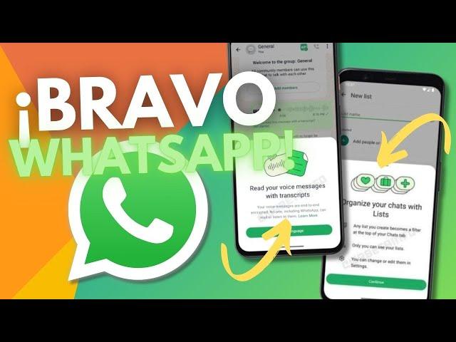 La MEJOR ACTUALIZACIÓN de WhatsApp... ¡¡¡YA DISPONIBLE!!!