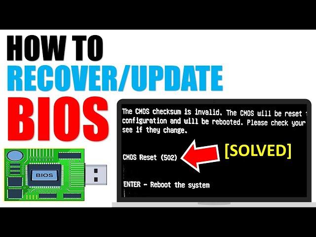 How to Recover/Upgrade Bios in your Laptop | CMOS Reset 500/501/502 [Solved]