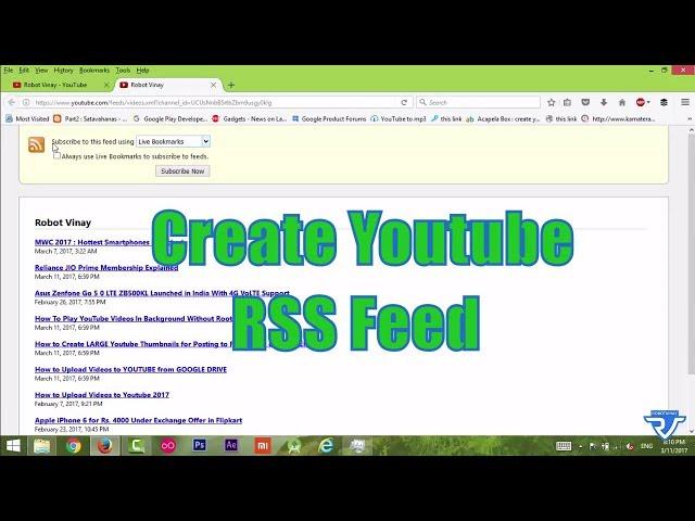 How to create RSS Feed Url for any Youtube Channel or Playlist