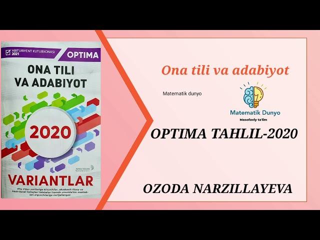 ona tili optima tahlil 2020 tez kunda