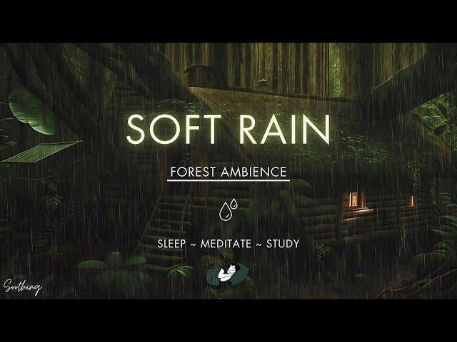 Soft Rain On Forest Cabin | NO ADS | Soothing Rain Sounds For Sleeping, RDR2