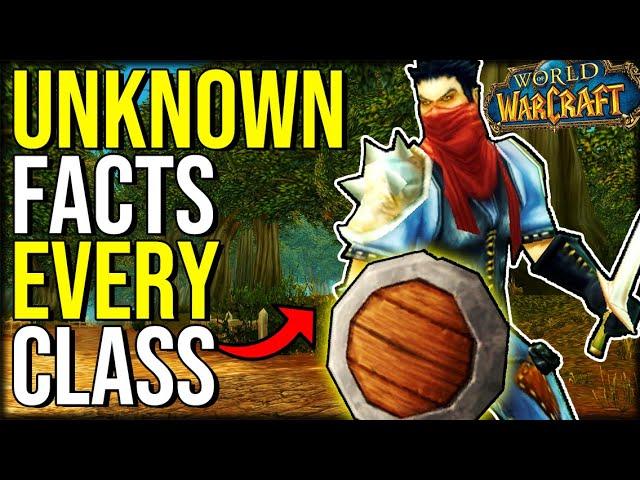 UNKNOWN Facts For EVERY Vanilla Class | World of Warcraft