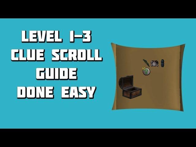 Runescape 2007 - Level 1-3 Clue Scroll Farming Guide Done Easy - Framed