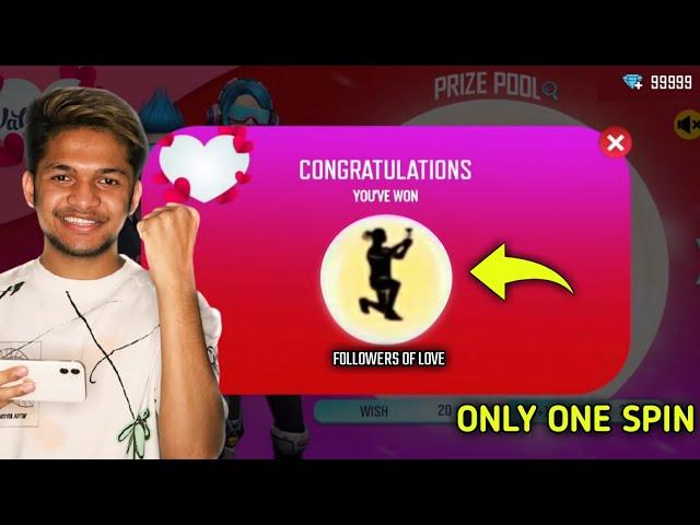 VALENTINE WISH EVENT SPIN || FOLLOWERS OF LOVE EMOTE NIKAALNE MEIN KITNA DIAMOND LAGEGA?