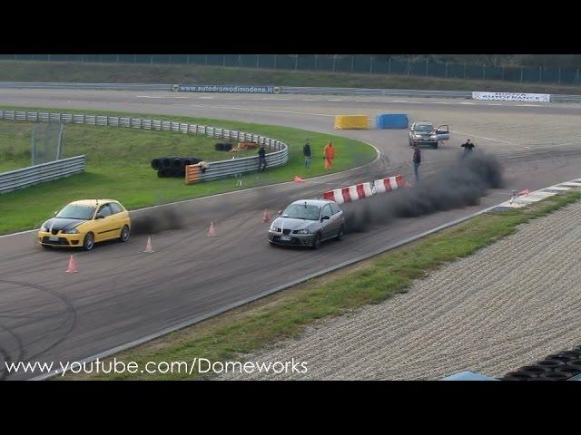 Diesel Challenge! Twin Seat Ibiza Cupra - A mile of smoke