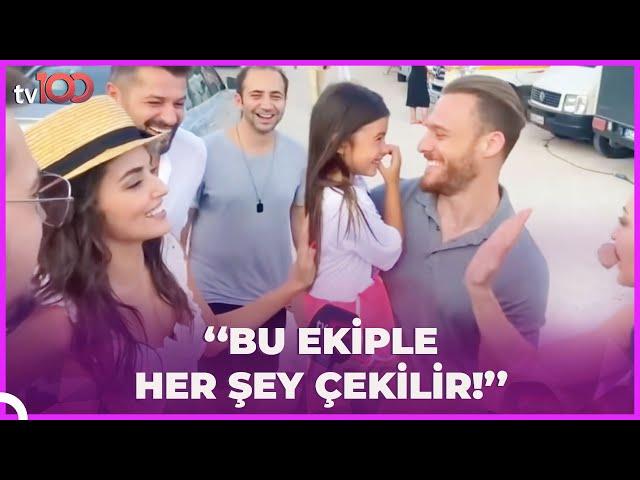 Sen Çal Kapımı dizi ekibinin duygusal anları... Hande Erçel ve Kerem Bürsin veda ediyor