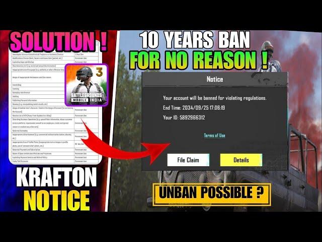 URGENT NOTICE  BGMI 10 YEARS BAN GLITCH SOLUTION | BGMI 3.5 MB UPDATE GLITCH | UNBAN POSSIBLE ?