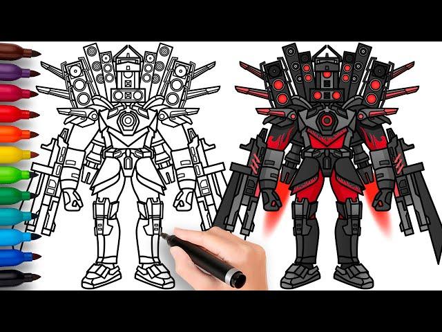 HOW TO DRAW NEW TITAN SPEAKERMAN 2.0 (Upgraded) | Skibidi Toilet Multiverse - Easy Drawing