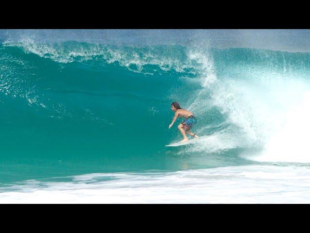 Crazy Sandbar On A SofTech Surfboard