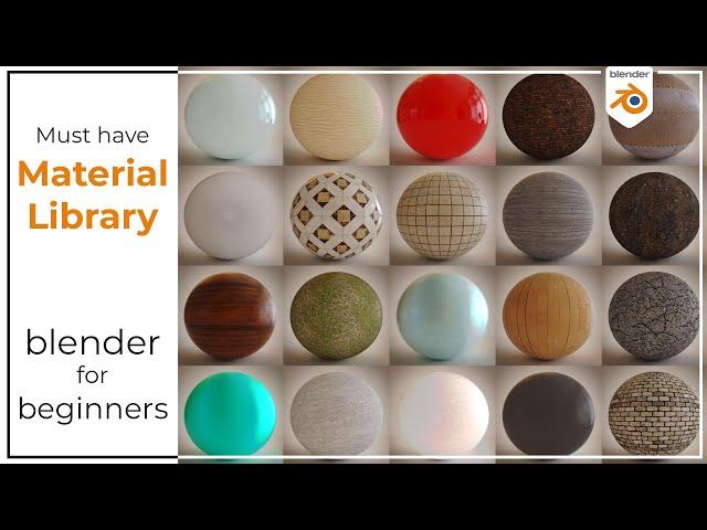 Create Material Libraries in blender - Beginner guide