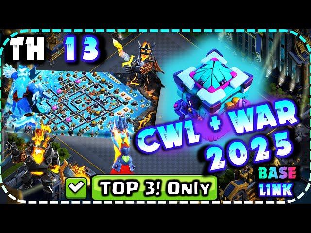 COC TH13 WAR BASE LINK! Top 3 Town Hall 13 Clan War League (CWL) 2025