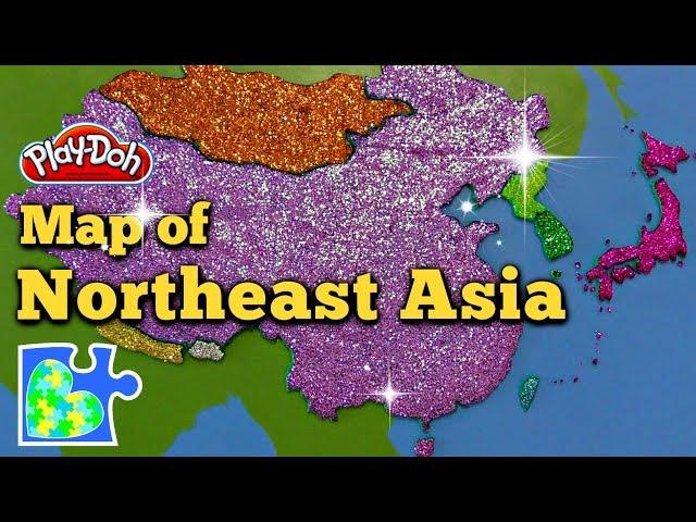 Northeast Asia Map: Travel & Learn with a Play-Doh Puzzle + Country Quiz!