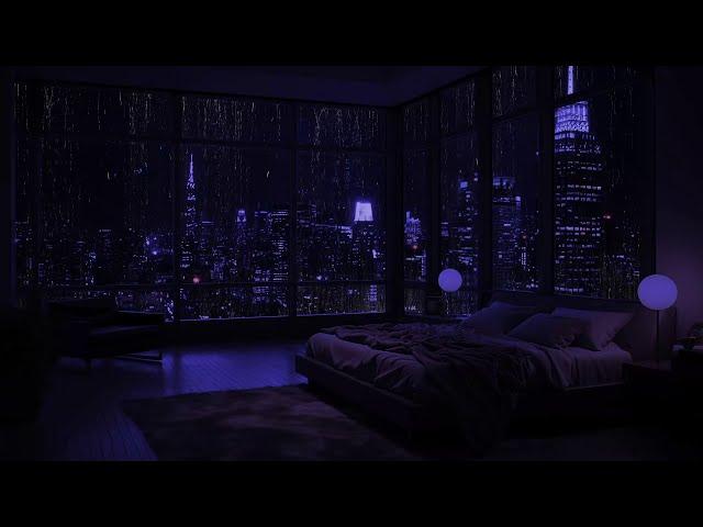 Quick Sleep: Rainy City Night Sounds with Rain on the Window