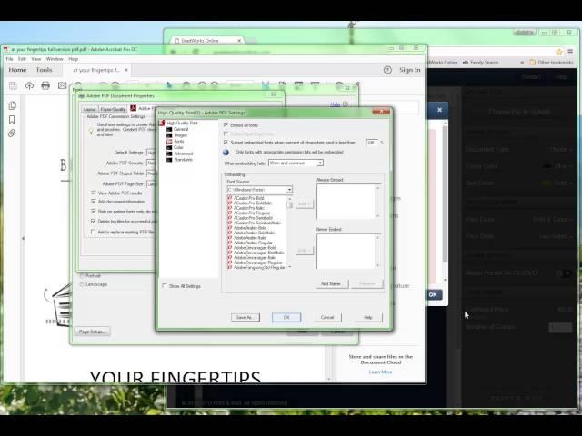 How to Embed Fonts-Adobe Acrobat Pro