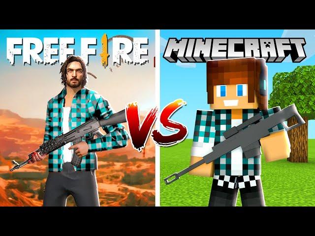 FREE FIRE + MINECRAFT = Minecraft Free Fire