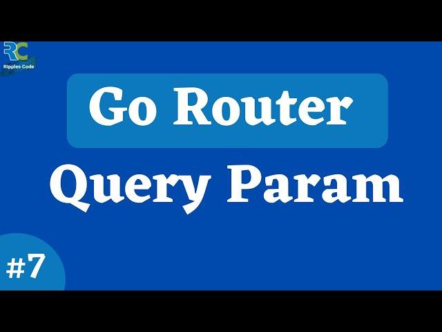 #7 || Go Router Query Parameters || Flutter Go Router Tutorial