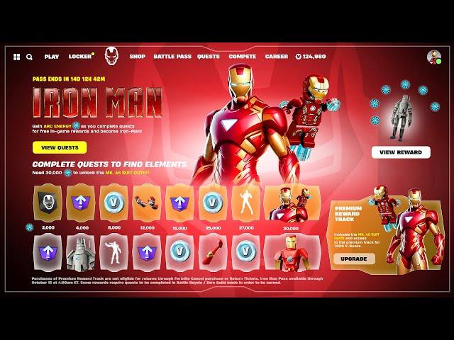 FREE SKINS for EVERYONE! (Fortnite Iron Man Event Pass)