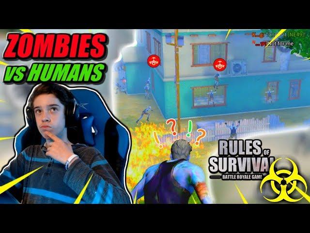 *NEW* ZOMBIE vs HUMAN RoS Game Mode in Rules of Survival! // Rules of Survival Zombie mode