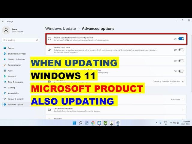 How to Enable or Disable Automatic Updates for Other Microsoft Products in Windows 11