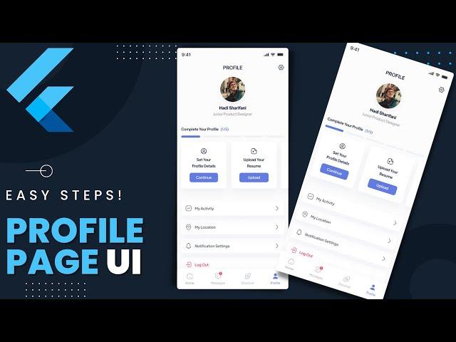 Master Flutter UI | Build a Profile Page from Scratch