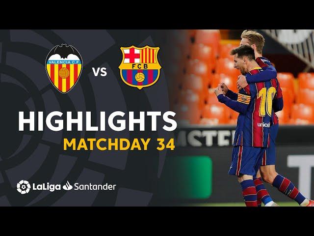 Highlights Valencia CF vs FC Barcelona (2-3)