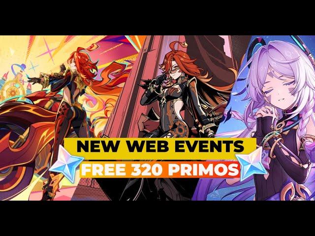 Hurry UP!! Free 320 primogems! New Web-Event Rewards, claim now