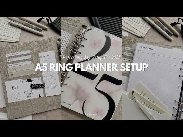 Setting Up My A5 6-Ring Planner for 2025!