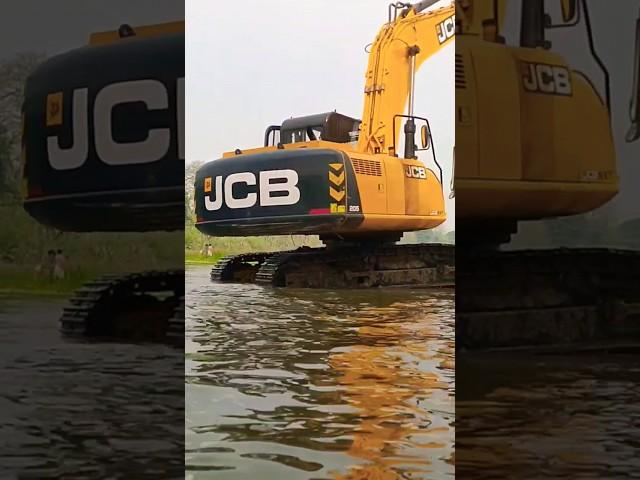 jcb stuck in water #jcb