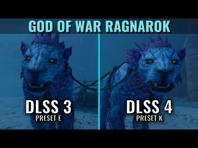 God of War Ragnarok - DLSS 4 vs 3 Upscaling - Preset E vs K - Image quality comparisons - RTX 3070