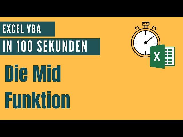 Excel VBA Mid Funktion [Alle Excel VBA Befehle]