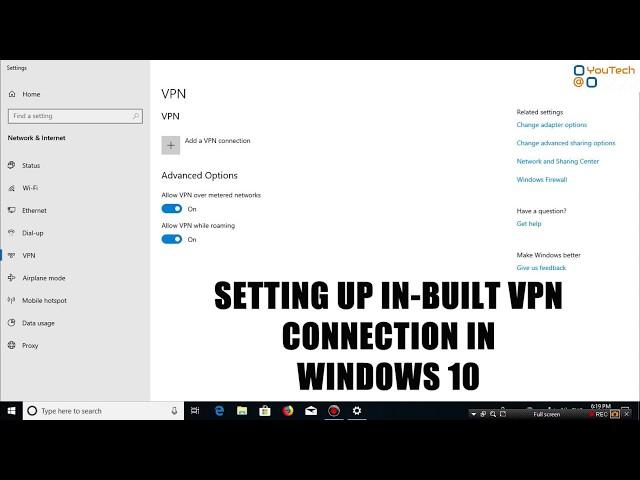 Setting up built-in vpn in Windows 10 | Windows 10 tricks | VPN