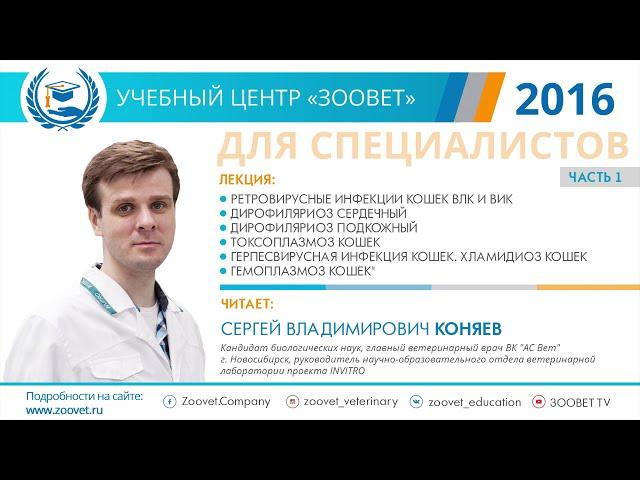 Коняев С. В. в УЦ  «Зоовет» | Инфекционные заболевания кошек, ч. 1